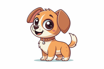cute  dog cartoon great vector .eps
