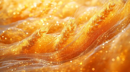 A grain of wheat is shown in a gold color