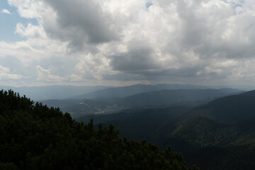 clouds over the mountains