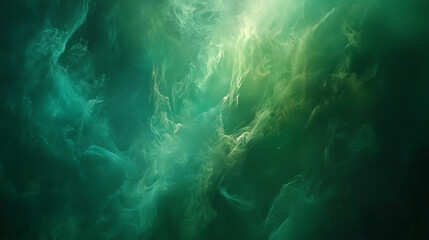 Fototapeta premium Green Misty Nebula Texture in Abstract Design