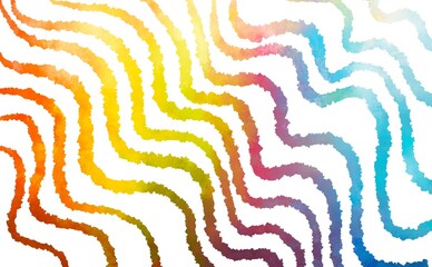 Bright Abstract Wavy pattern with Jagged Multicolor lines on a white Background, Trendy Dynamic composition Movement across the Design. Emplate for Presentation, Brochures, Banners