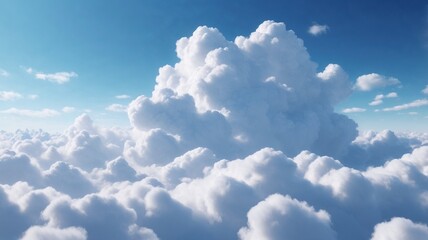 White clouds and blue sky
