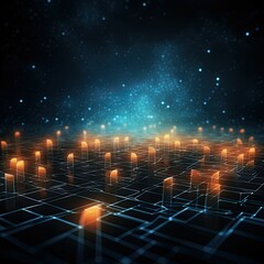abstract technology photo background with futuristic flares