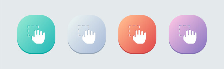 Obraz premium Drag solid icon in flat design style. Cursor signs vector illustration.