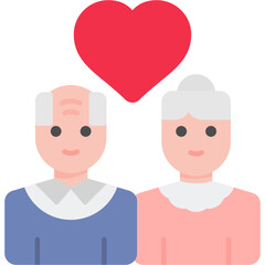 Senior Friendship Icon