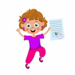 Cute boy with MarkSheet vactor image