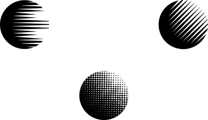 Round shapes. Geometric abstractions for backgrounds and logos.