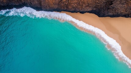 Fototapeta premium top view beach