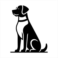 Black dog logo template