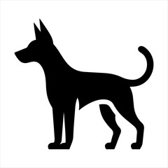 Black dog logo template