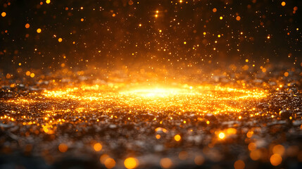 Naklejka premium Golden Glitter Abstract Background