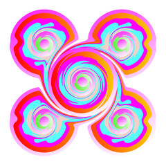 Liquid background with blue and orange gradient - Modern trendy design for internet and web