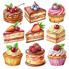 set of cakes