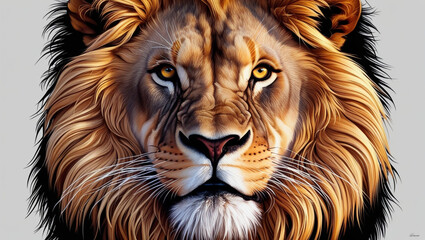 lion head portrait