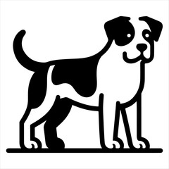 Black dog logo template