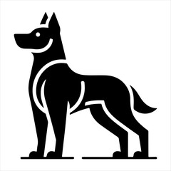 Black dog logo template