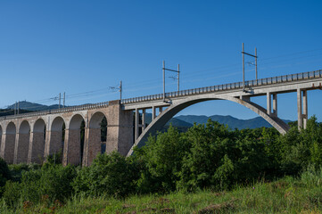 Fototapeta premium Isernia. Santo Spirito railway bridge 2024.