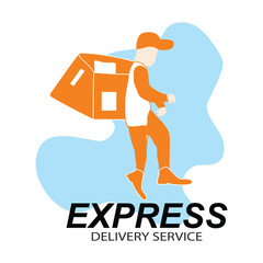 Delivery vector illustration. Logo template design