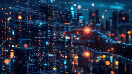 AI systems analyzing datasets for real-time insights and automation of complex tasks