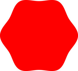 Starburst red sticker set - collection of special offer sale round and oval sunburst labels and buttons isolated on white background. Promo stickers with star edges. Vector