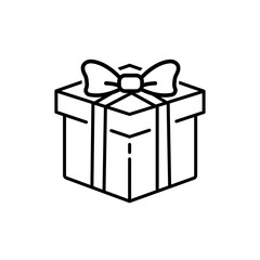 Customer gift isolated icon, client gift box vector symbol with editable stroke