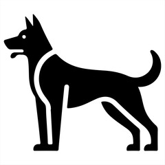 Silhouette Dog Logo Design Vector Illustration.
