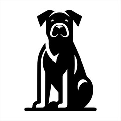 Silhouette Dog Logo Design Vector Illustration.