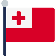 Fototapeta premium Tonga Flag Icon