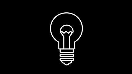 black and white idea key icon Simple outline vector logo