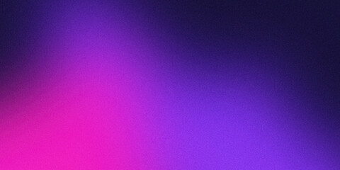 Fototapeta premium dark purple grainy gradient background with vibrant pink and violet tones, noise texture modern design, cover, poster, banner