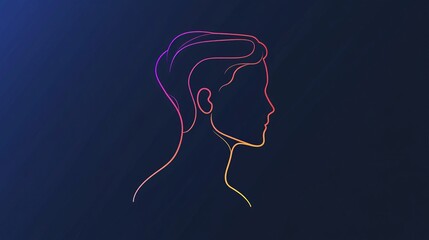one icon Simple outline vector logo