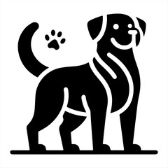 Silhouette Dog Logo Design Vector Illustration.