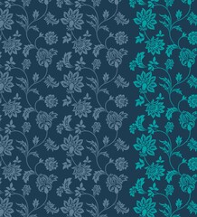 wedding card design, traditional paisley floral pattern , royal India	