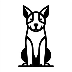 Silhouette Dog Logo Design Vector Illustration.