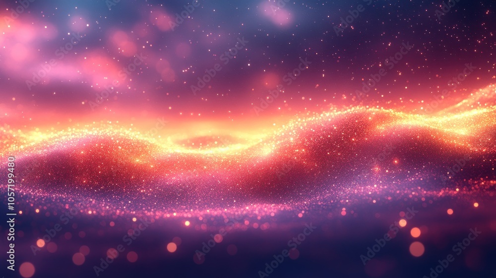 Aufkleber abstract waves of light and color creating a dreamy atmosphere.
