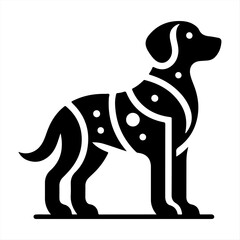 Silhouette Dog Logo Design Vector Illustration.