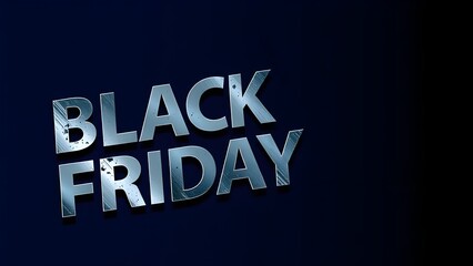 black friday advertising panel, black friday written over a blue background, discount notice label, discounted product sale promotion, empty space for text