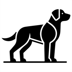 Silhouette Dog Logo Design Vector Illustration.