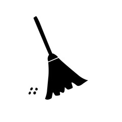 clean broomstick vector icon