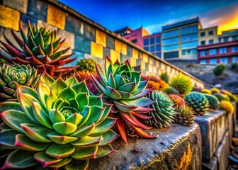 Obraz premium Urban Exploration with Haworthia: Charming Southern African Succulents for Easy Care and Aesthetic Appeal