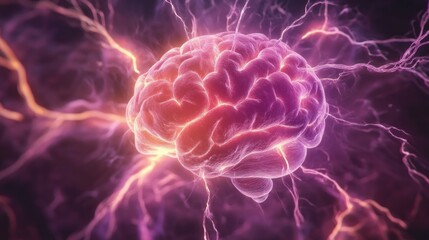 Obraz premium neurosciences, brain magic energy 