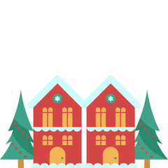 Christmas Village Illustration