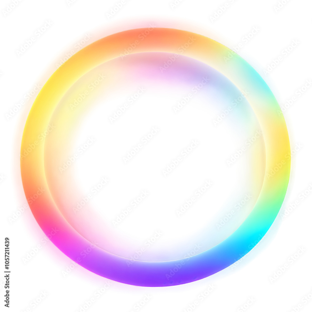 Poster a colorful circular gradient featuring soft hues of rainbow colors blending seamlessly into a bright