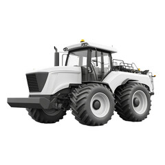 Naklejka premium Modern tractor isolated on transparent background. 3d rendering - illustration.
