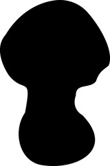 Mushroom silhouette art icon image. Big set of mushroom - Edible and non-edible mushrooms illustration