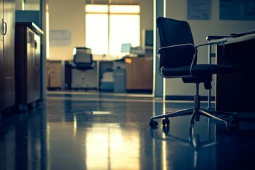 office scene, no people background,