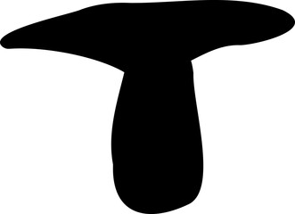 Mushroom silhouette art icon image. Big set of mushroom - Edible and non-edible mushrooms illustration