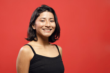 Brazilian woman wearing black shirt