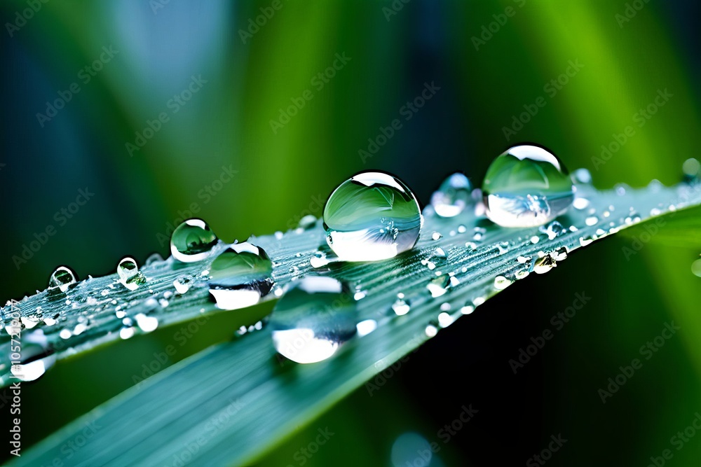 Poster droplets clustered in specific areas creating visual interest an