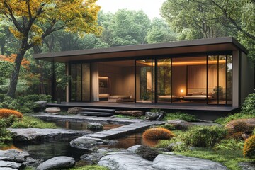 Minimalist Zen-Inspired House Design Featuring Natural Wooden Elements